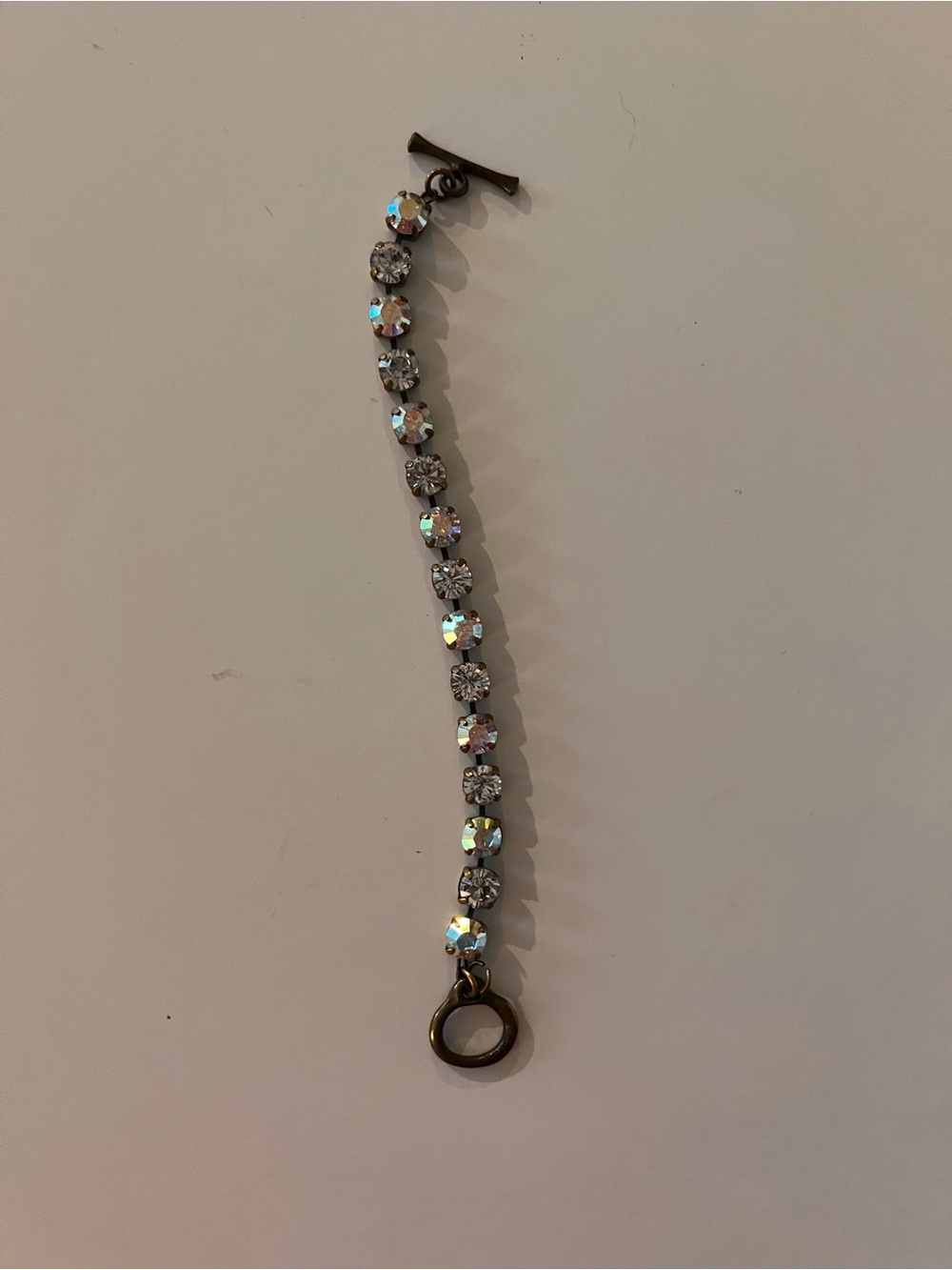 Crystal Tennis Bracelet - Iridescent Clear Stones